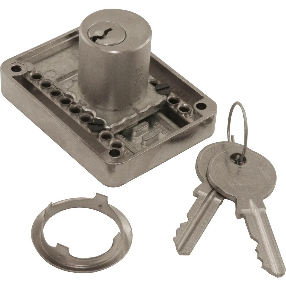 JUNIE 2828 Zylinder-Kastenschloss verschiedensp., Zylinder Messing vern. matt