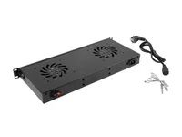 Lanberg AK-1502-B - Lüftertafel - Schwarz - 2 Lüfter - 1U - AC - 230 V