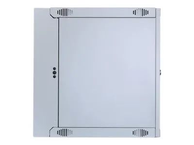 Intellinet Network Cabinet, Wall Mount (Double Section Hinged Swing Out), 12U, Usable Depth 235mm/Width 465mm, Grey, Flatpack, Max 30kg, Swings out for access to back of cabinet when installed on wall, 19", Parts for wall install (eg screws/rawl plug
