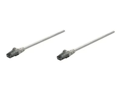 Intellinet Network Patch Cable, Cat6, 15m, Grey, CCA, U/UTP, PVC, RJ45, Gold Plated Contacts, Snagless, Booted, Lifetime Warranty, Polybag - Patch-Kabel - RJ-45 (M)