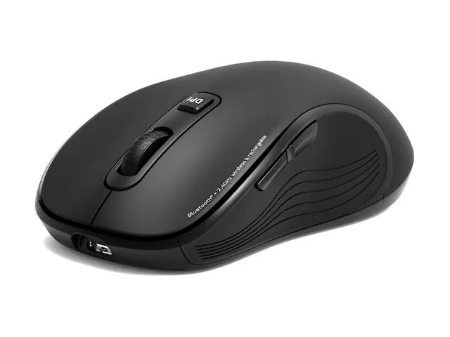 PORT Designs PORT Connect Professional ESSENTIAL - Maus - optisch - 5 Tasten - kabellos - 2.4 GHz, Bluetooth - kabelloser Empfänger (USB)