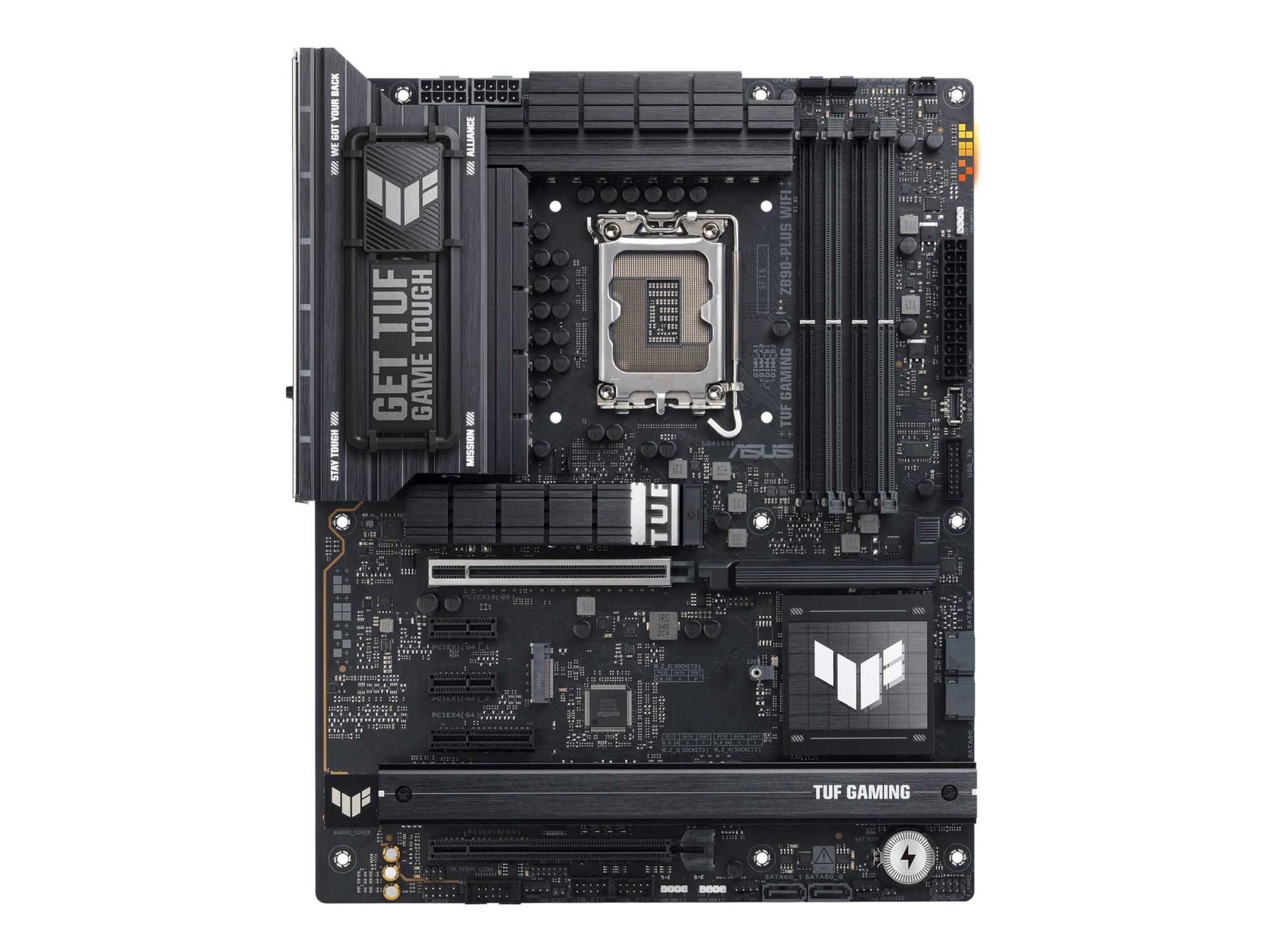 ASUS TUF GAMING Z890-PLUS WIFI - Motherboard - ATX - LGA1851-Sockel - Z890 Chipsatz - USB4, USB-C 3.2 Gen 2x2, USB 3.2 Gen 2, USB 3.2 Gen 1 - Wi-Fi 7, Bluetooth, 2.5 Gigabit LAN - Onboard-Grafik (CPU erforderlich)
