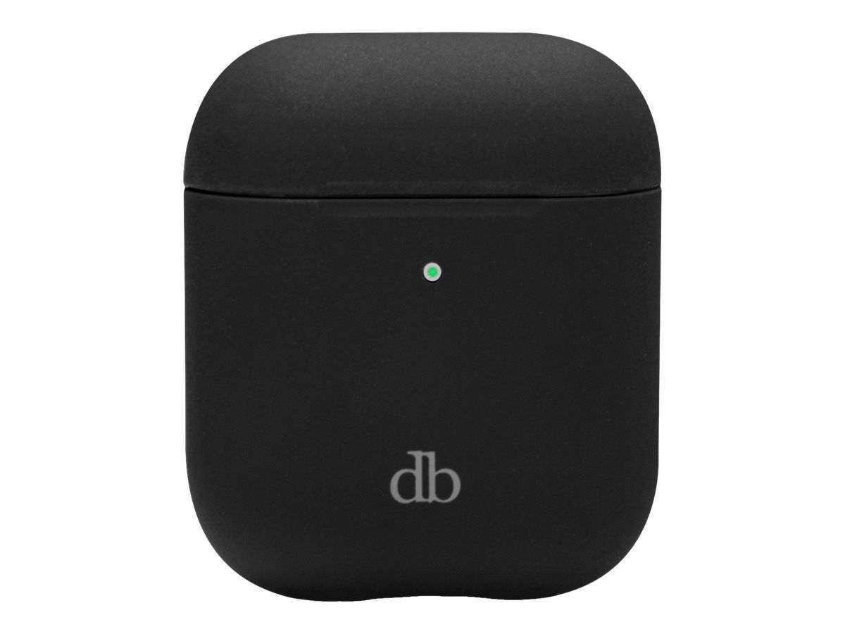 dbramante1928 Costa Rica - Gehäuseabdeckung für kabelloses Earbud-Ladegehäuse - recycelter Kunststoff, Silikon - Night Black - für Apple AirPods (2. Generation)
