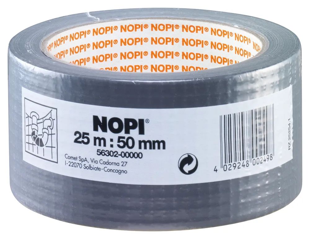 NOPI® Gewebeband Silber – 25 m x 50 mm – Duct Tape