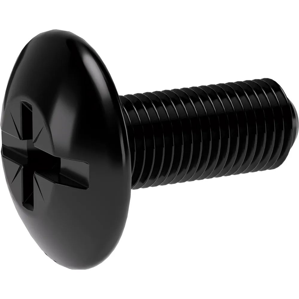 ITALIANA FERRAMENTA Spezialschraube Oval 6 für Schrankrohrlager, M6x15mm schwarz