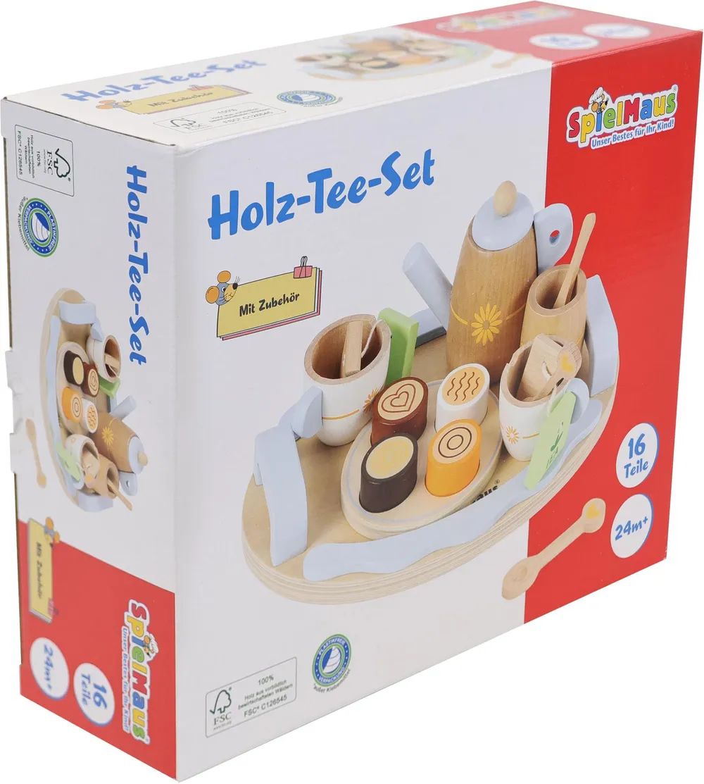 VEDES Großhandel GmbH - Ware SMK Holz Tee-Set, 16-teilig