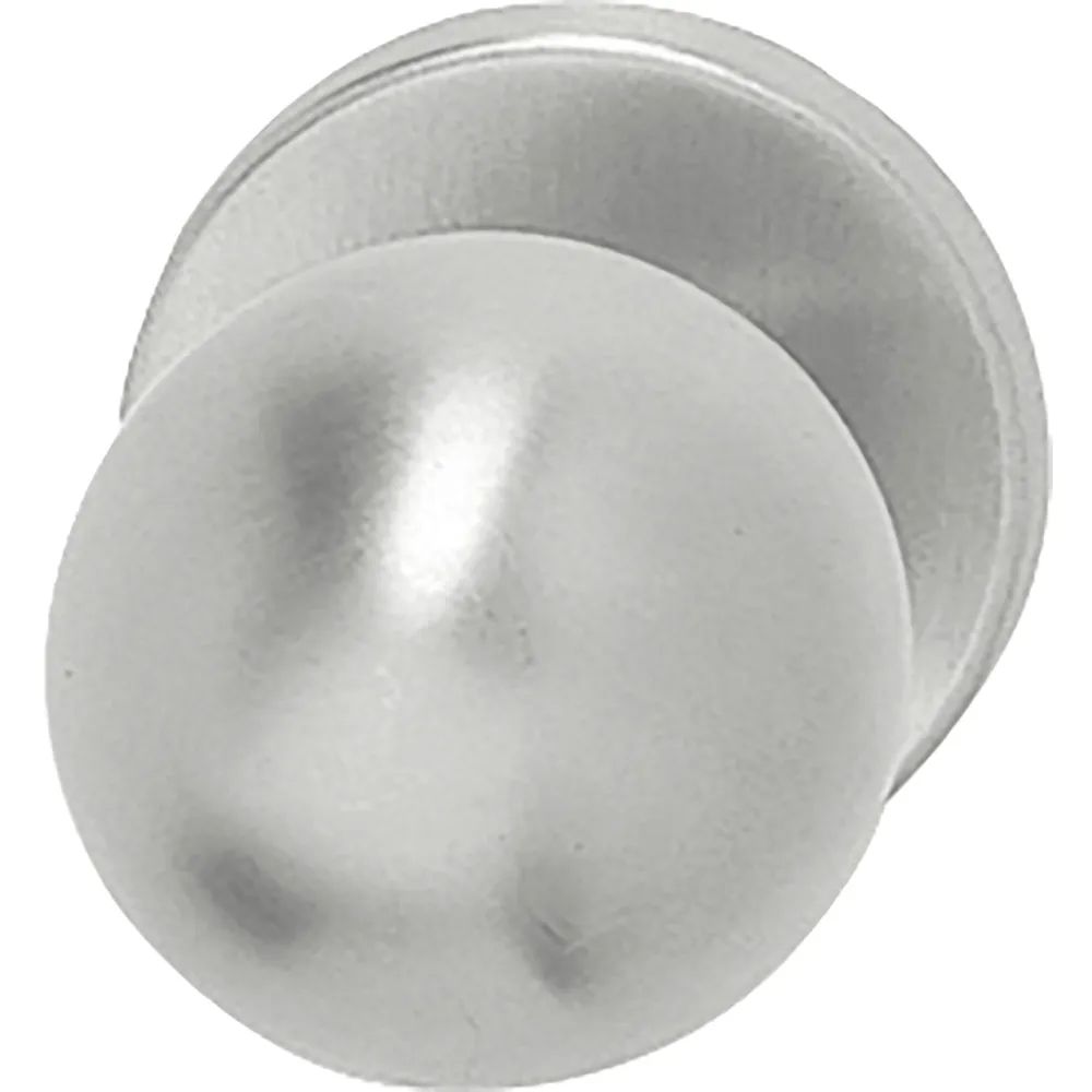 Grundmann GEOS Türknopf Kugelform fest auf Rosette, Gewindeansätze M4, Aluminium