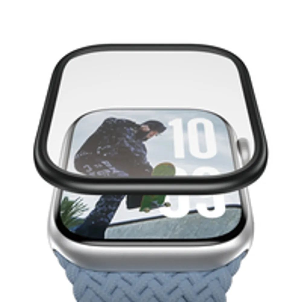 PanzerGlass Screen Protector w. Black Metal Frame Apple Watch