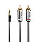 Lindy Cromo Line - Audio-Adapter - RCA x 2 männlich zu mini-phone stereo 3.5 mm männlich