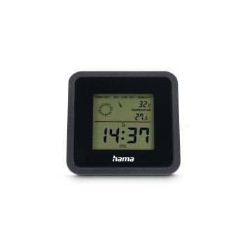 Hama Thermometer und Hygrometer "Borneo", digital, für innen, Schwarz