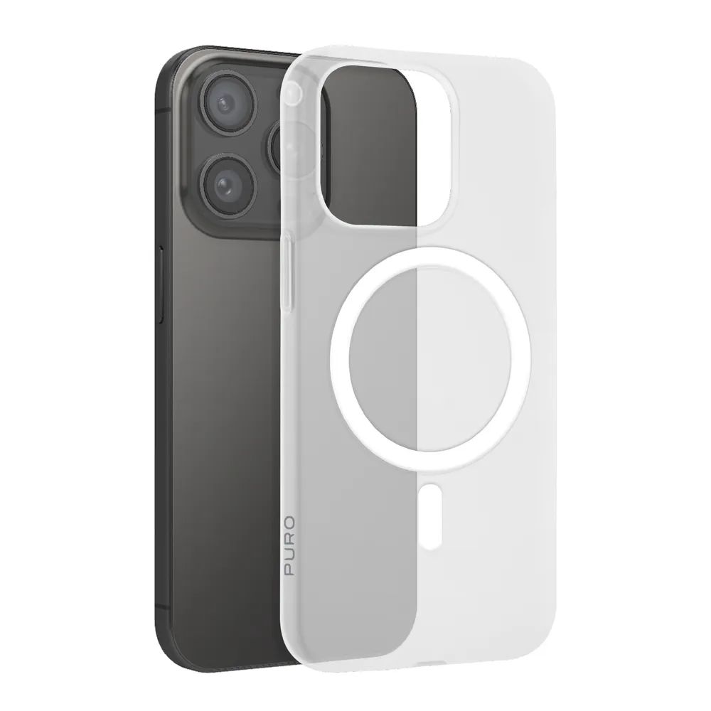 PURO AIR MAG, ultradünnes MagSafe kompatibles Cover für iPhone 15 PRO, transparent