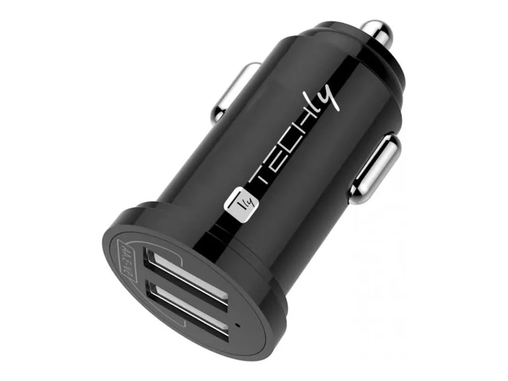 Techly Auto-Netzteil - 12 Watt - 2.4 A - 2 Ausgabeanschlussstellen (2 x USB)