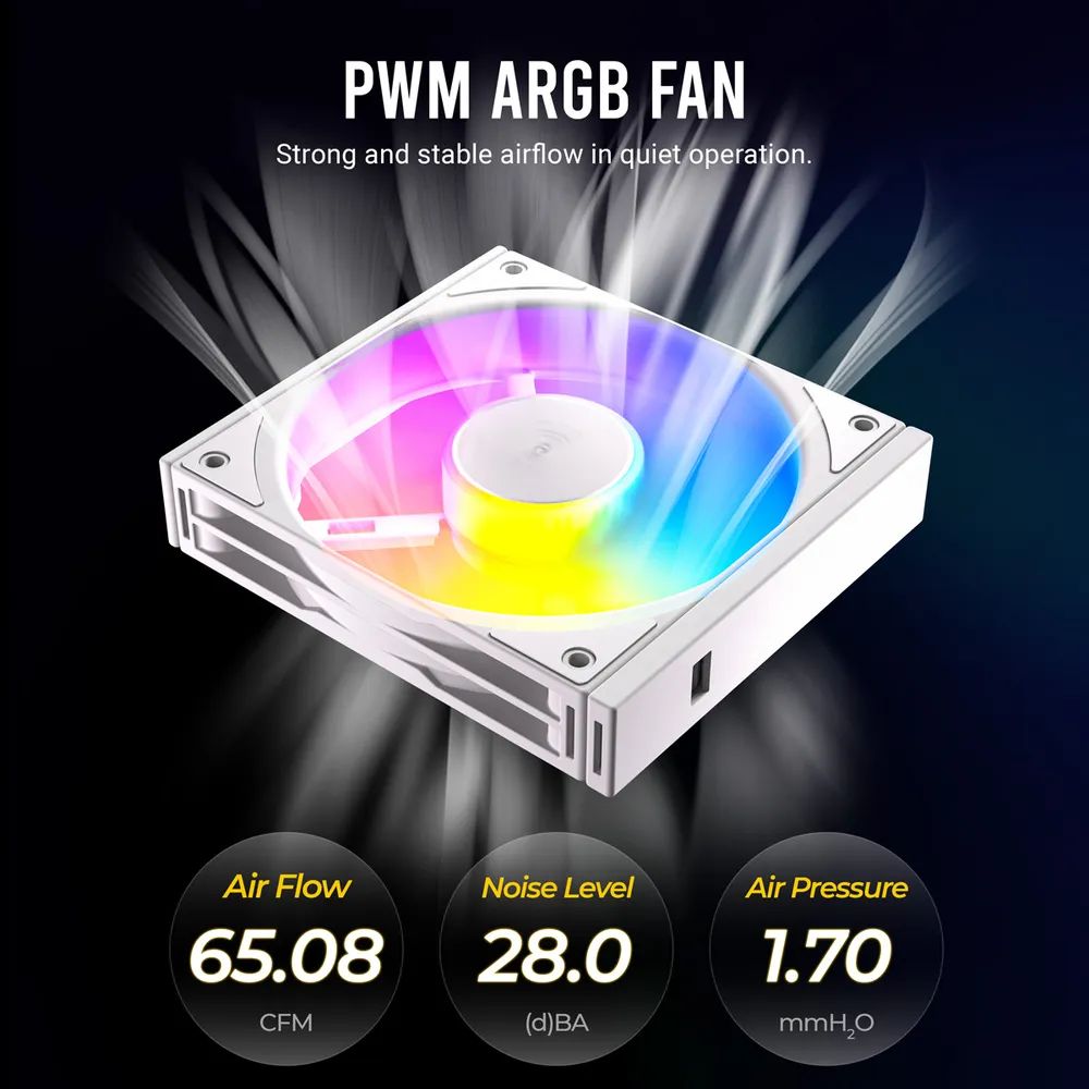 ANTEC C120 ARGB Fan PC Gehäuselüfter 120mm 3er Pack, schwarz