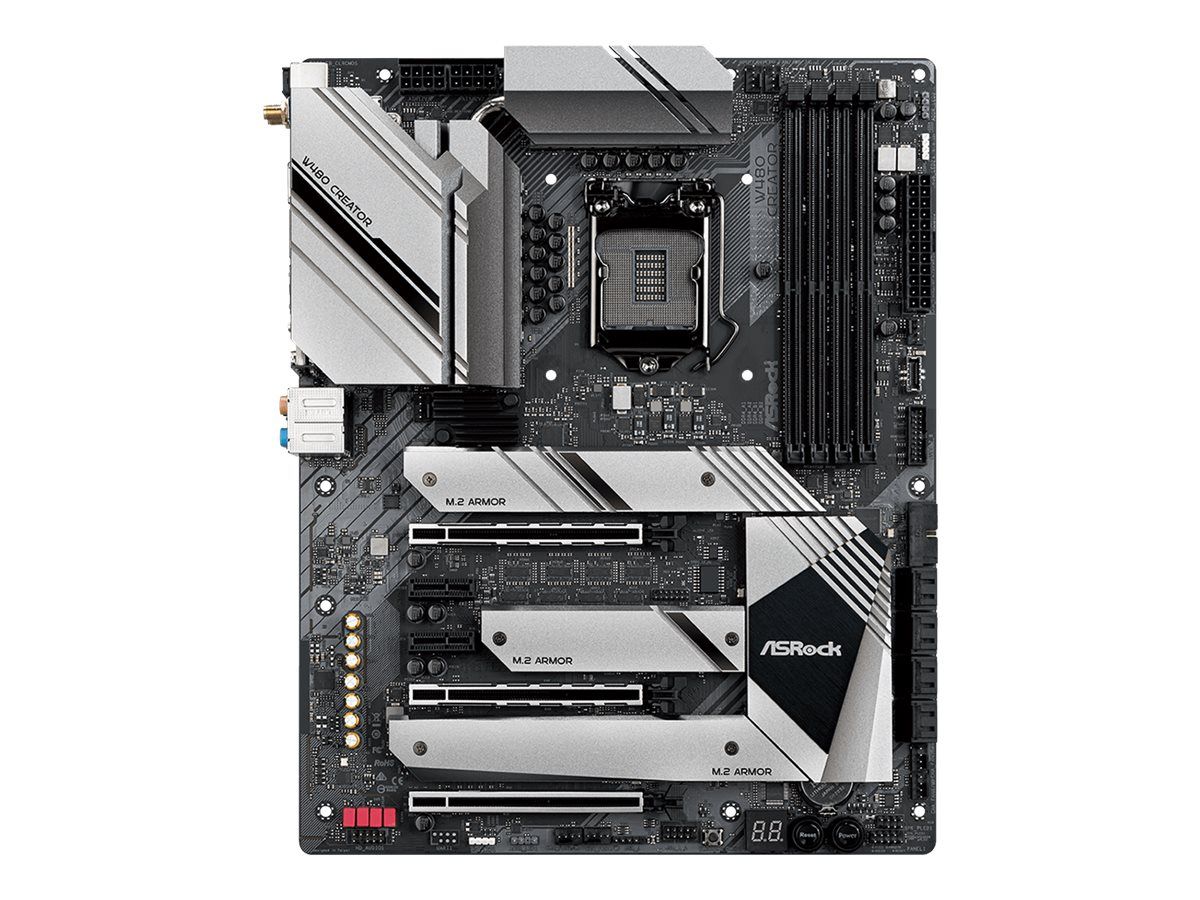 ASRock W480 Creator - Motherboard - ATX - LGA1200-Sockel - W480 Chipsatz - USB-C Gen2, USB 3.2 Gen 1, USB 3.2 Gen 2 - 10 Gigabit LAN, 2.5 Gigabit LAN, Wi-Fi, Bluetooth - Onboard-Grafik (CPU erforderlich)