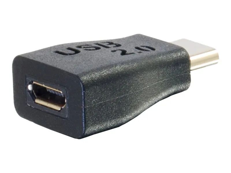 C2G USB 2.0 USB Type C to USB Micro B Adapter M/F - USB C to Phone Black - USB-Adapter - Micro-USB Typ B (W)