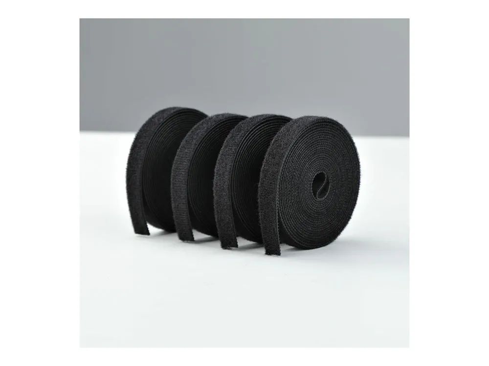 StarTech.com Klettverschluss - 4.6 m - Schwarz (Packung mit 4)