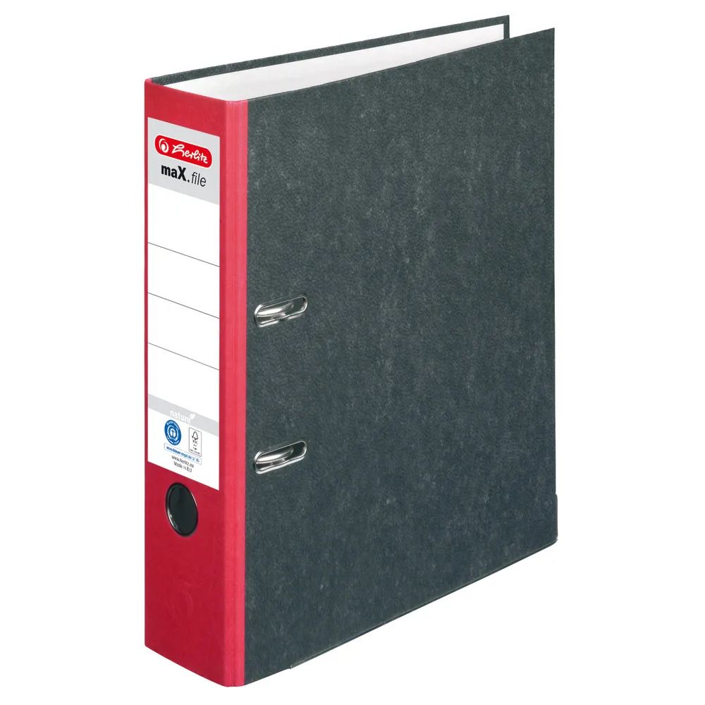 herlitz Ordner maX.file nature A4 8cm rot