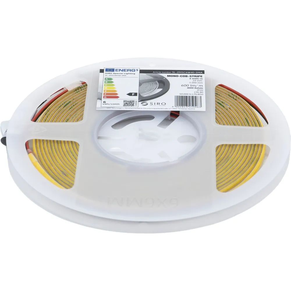 Siro Beschläge- und Metallwaren-** fabrik Gesellschaft m.b.H. SIRO LED-Band SL-COB 5mm 6W/m 4000K, IP20, 24 V/DC, Rolle 5 m