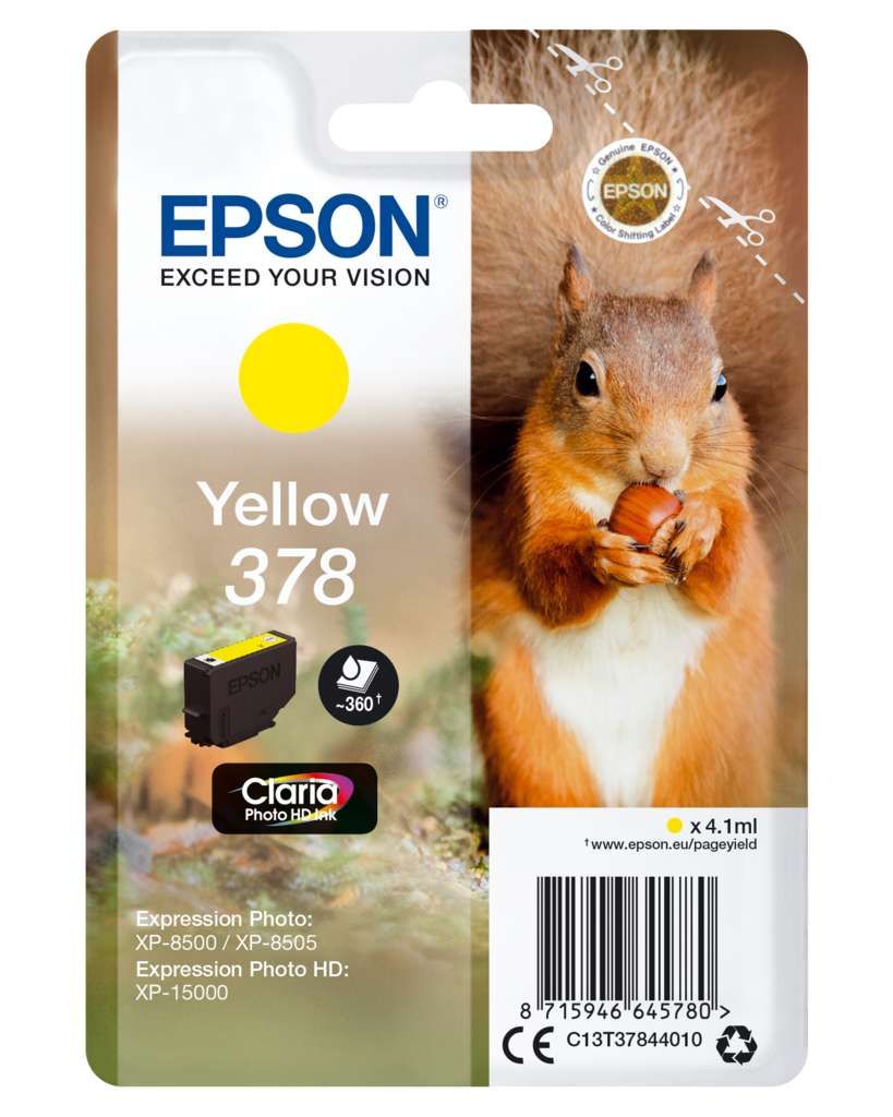 Epson 378 Tinte Eichhörnchen Single, gelb
