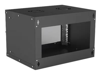 Intellinet 19" Wandverteiler - Basic Line - 6 HE - 353 (H) x 540 (B) x 400 (T) mm - Flatpack - Schutzklasse IP20 - schwarz - Wandmontiertes Regal - 6U - 50 kg - 8,91 kg - Schwarz
