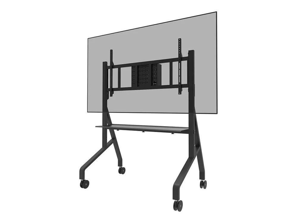 Neomounts FL50-575BL1 - Wagen - robust - für Displayständer - Bodenständer - verriegelbar - Stahl - Schwarz - Bildschirmgröße: 178.1-301.4 cm (65"-110")