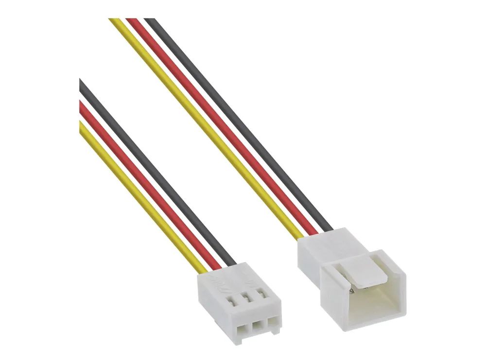 InLine Lüfterkabel Verlängerung - 3pol Molex Stecker/Buchse - Tachosignal - 2m
