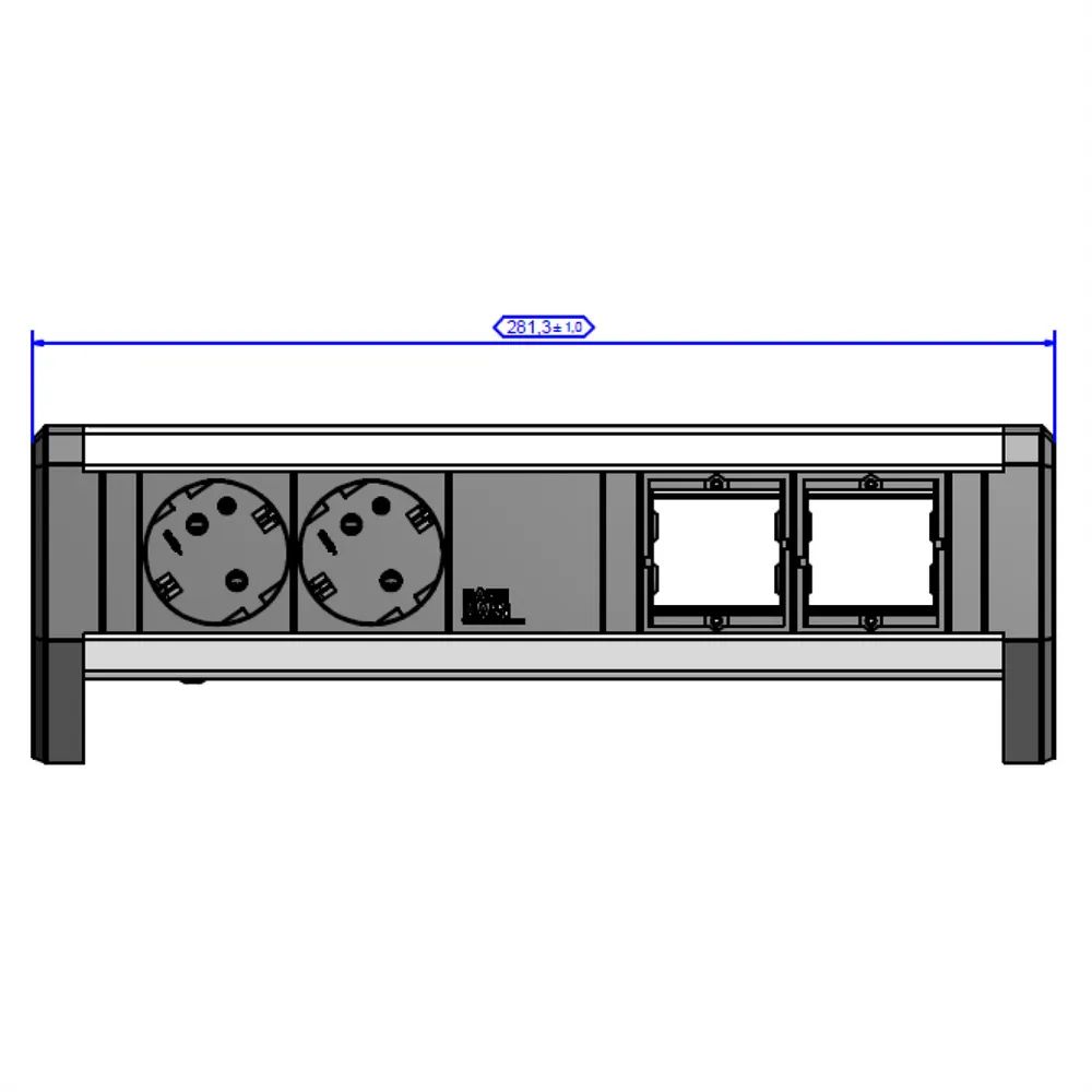BACHMANN DESK 2x Schutzkontakt, 2x ABD GST18