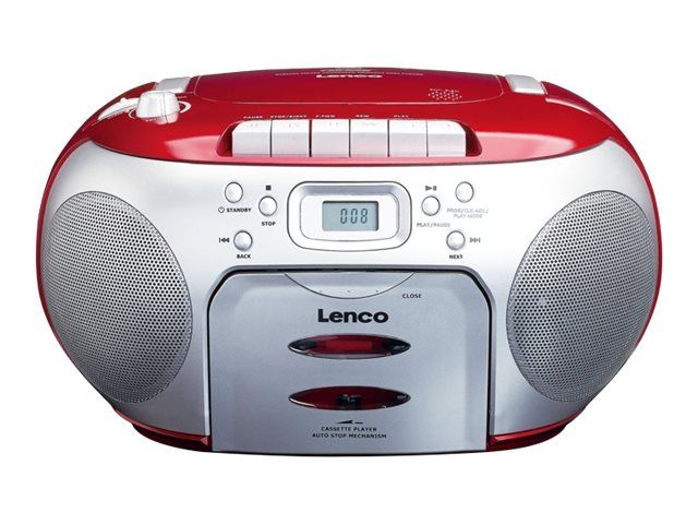 Lenco SCD-420 - Ghettoblaster - Silber, Rot