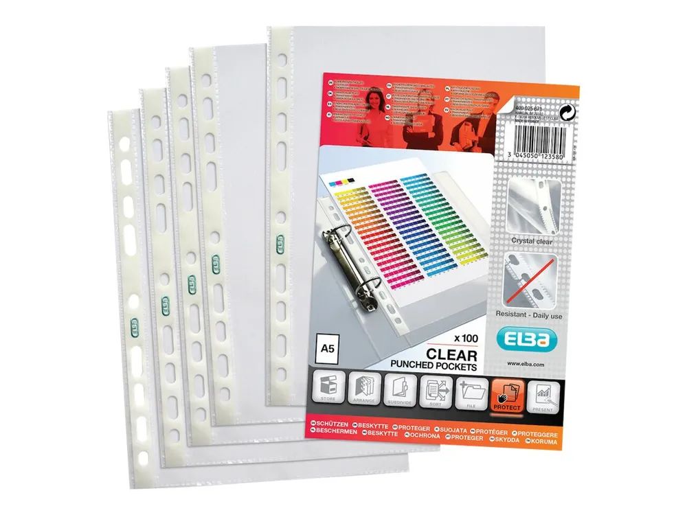 ELBA Standard - Schutzhülle - für A5 - Glasklar (Packung mit 100)