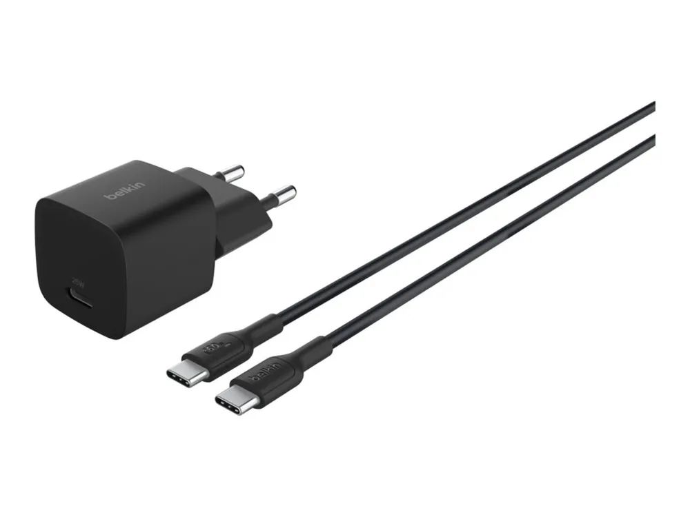 Belkin 25W USB PD Wall Charger with PPS BLK w/1m C-C Cable