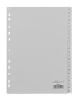 Durable 650810 - Alphabetischer Registerindex - Polypropylen (PP) - Grau - Porträt - A4 - 10 Stück(e)