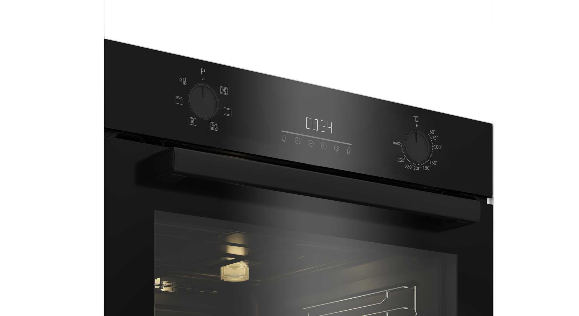 Beko BBIE123001BD Einbau-Backofen mit Teleskopauszug, Black