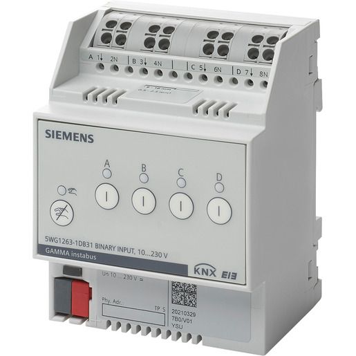 Siemens KNX BINÄREING.4FACH 10-230V / SIEMEN N 263D31 5WG1263-1DB31
