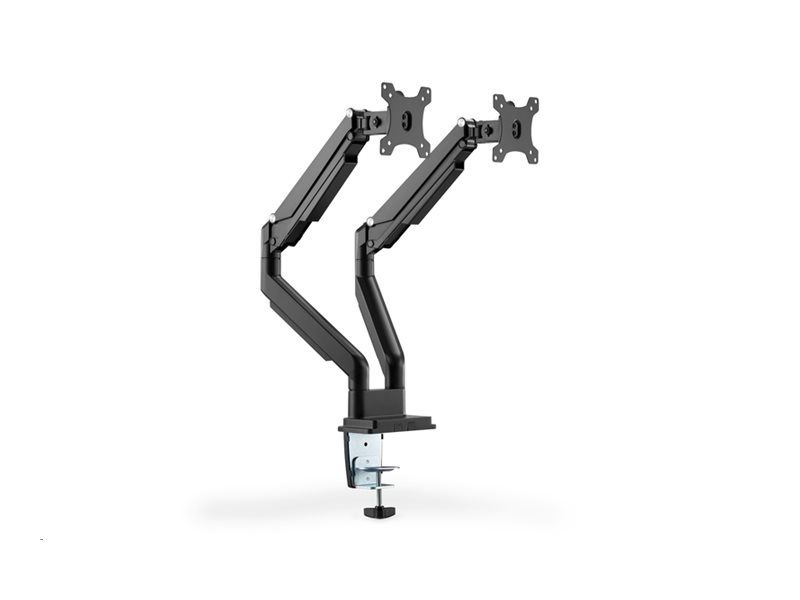 DIGITUS Dual Monitorhalter mit Gasdruckfeder und Klemmbefestigung