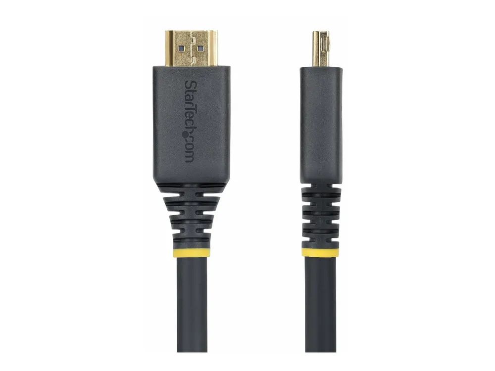StarTech.com 20ft (6m) Active HDMI Cable w/Gripping Connectors - Highspeed - HDMI-Kabel mit Ethernet - HDMI männlich zu HDMI männlich - 6.1 m - abgeschirmt - Schwarz - halogenfrei, aktiv, Support von 4K 60 Hz, 1440 Pixel (UWQHD)