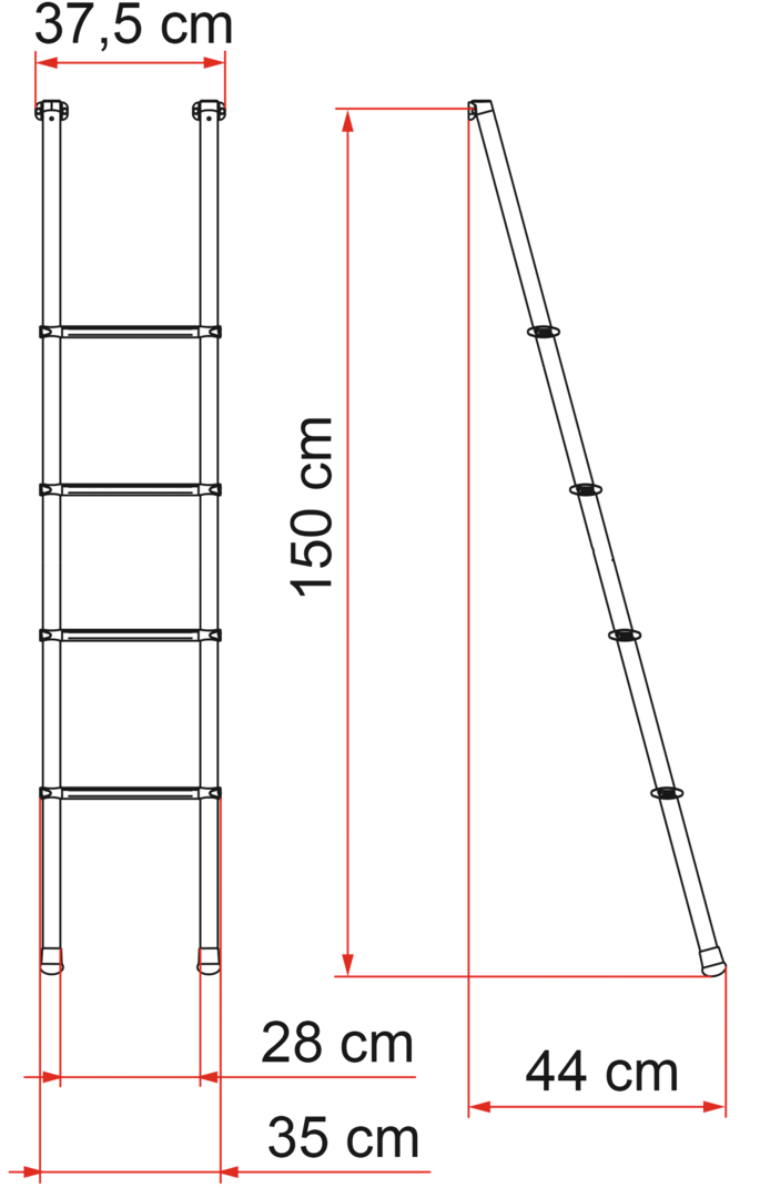 Fiamma Aluminiumleiter DELUXE 4B