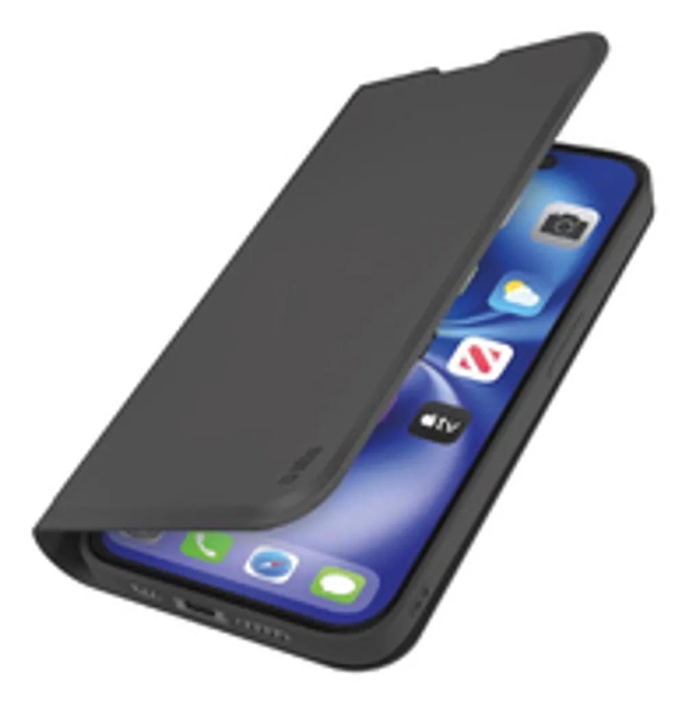 SBS Wallet Stand iPhone 16e schwarz