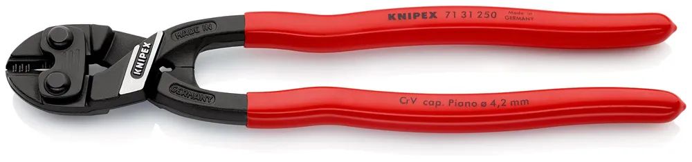 KNIPEX CoBolt® XL Kompakt-Bolzenschneider mit Kunststoff überzogen schwarz atramentiert 250 mm