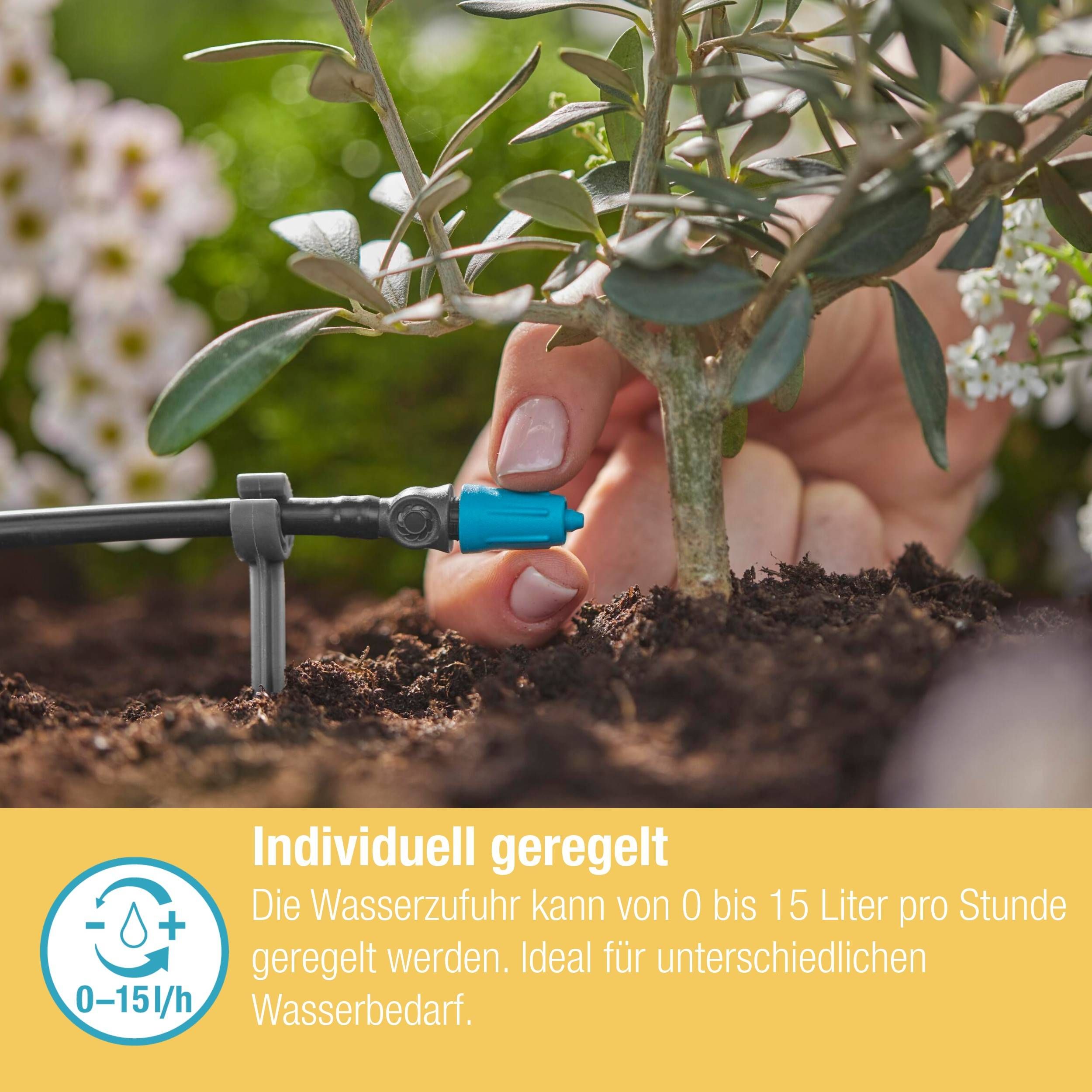 Gardena Micro-Drip-System Regulierbarer Endtropfer 0-15 l/h - Inhalt: 10 Stück