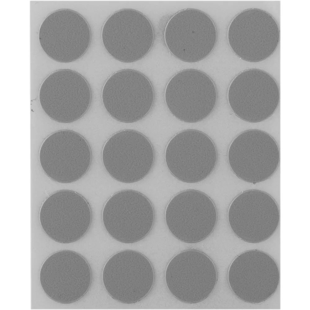 Ha-wi GmbH & Co.KG Kunststoffe Abdeckkappe selbstklebend, ø13mm, 20 Stück, Kunststoff grau