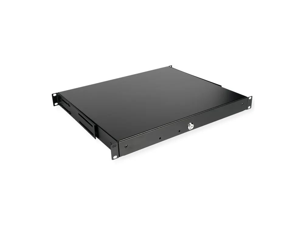ROLINE Tastatur-Tablett - abschließbar, Tiefe 400 mm - RAL 9005, Jet Black - 1U - 48.3 cm (19")