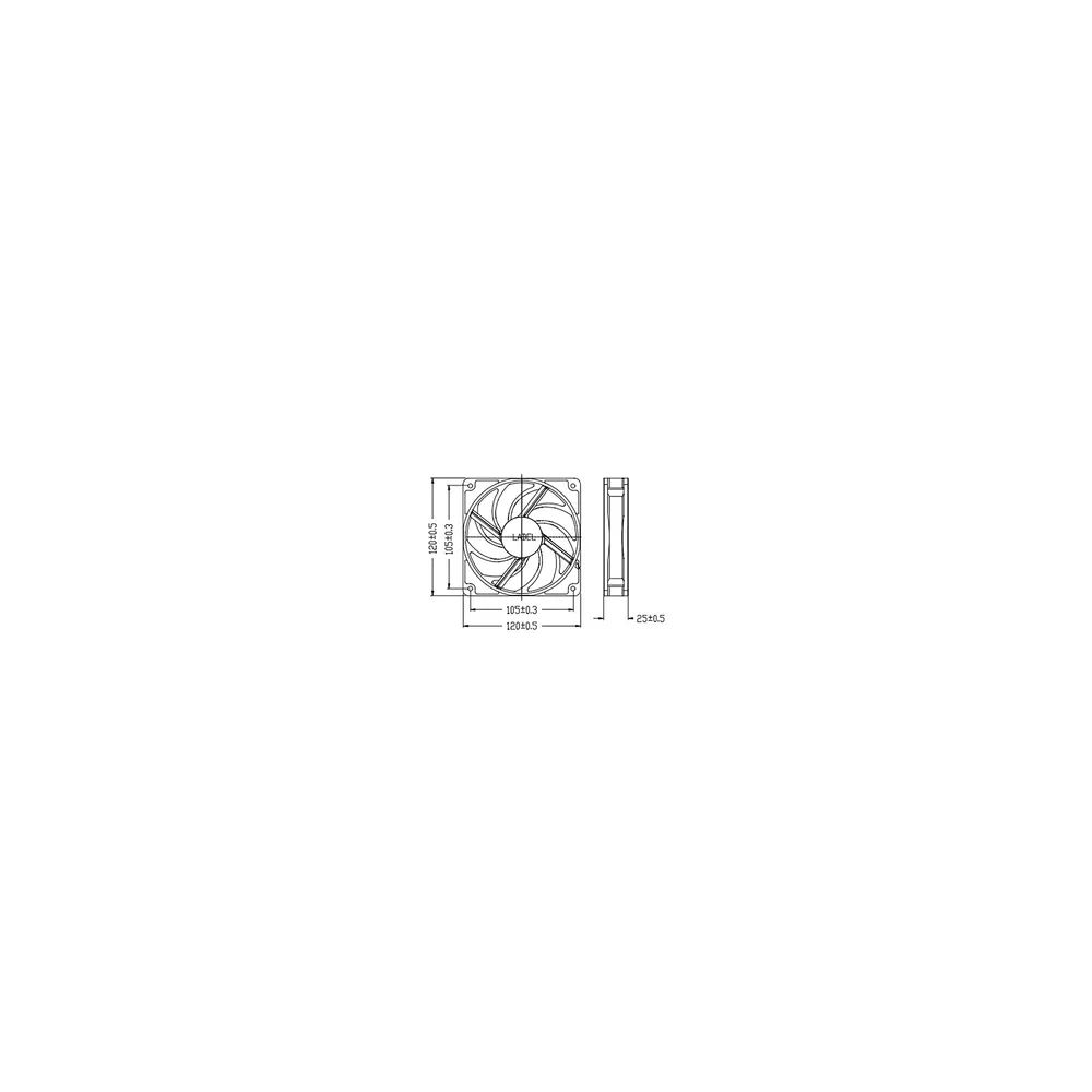 TITAN KUKRI TFD-12025H12ZP/KU(RB) - Gehäuselüfter