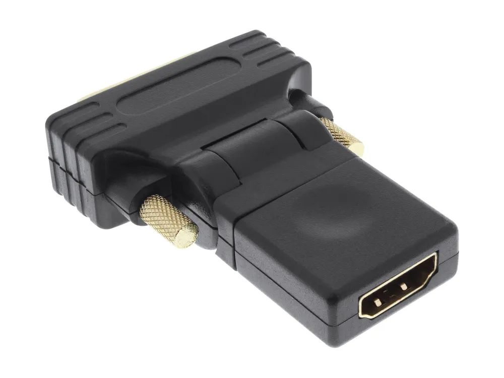 InLine HDMI-DVI Adapter - HDMI Buchse auf DVI Stecker - flexibler Winkel - 4K2K