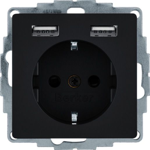 Berker SSD MIT 2X USB 2,4 A ANTH SAMT / BERKER 48036086 Q.X 48036086