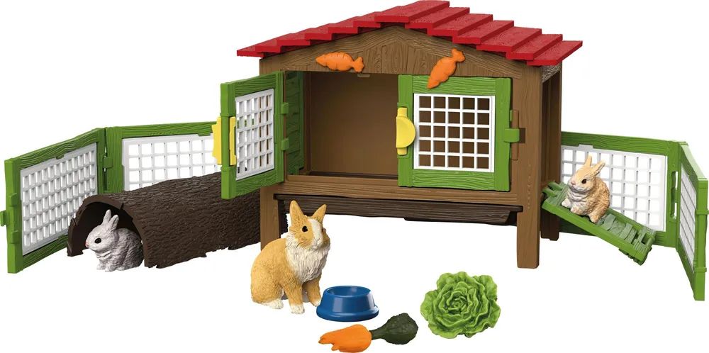 Schleich Spielfigurenset Farm World Kaninchenstall