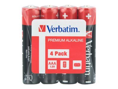 Verbatim Batterie 4 x AAA / LR03 - Alkalisch