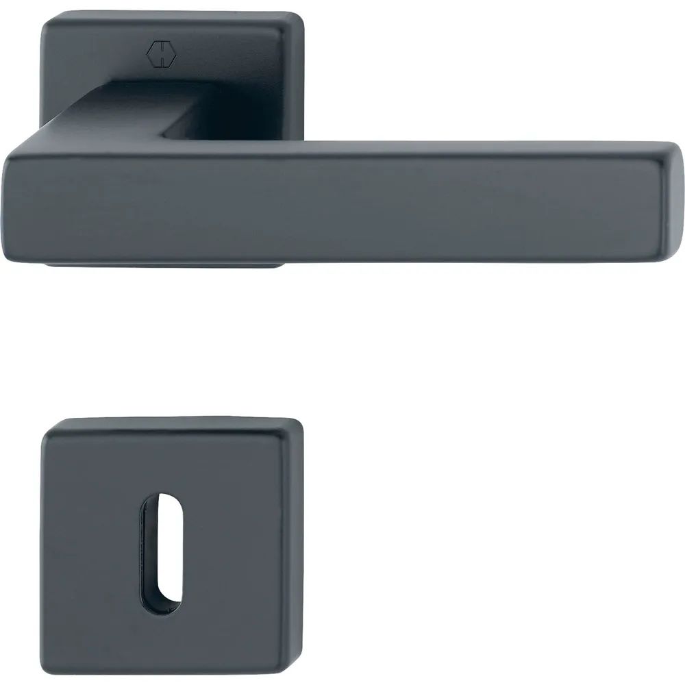 HOPPE Drückergarnitur AUSTIN - auf Rosette BB, TS 37-42 mm, Aluminium schwarz