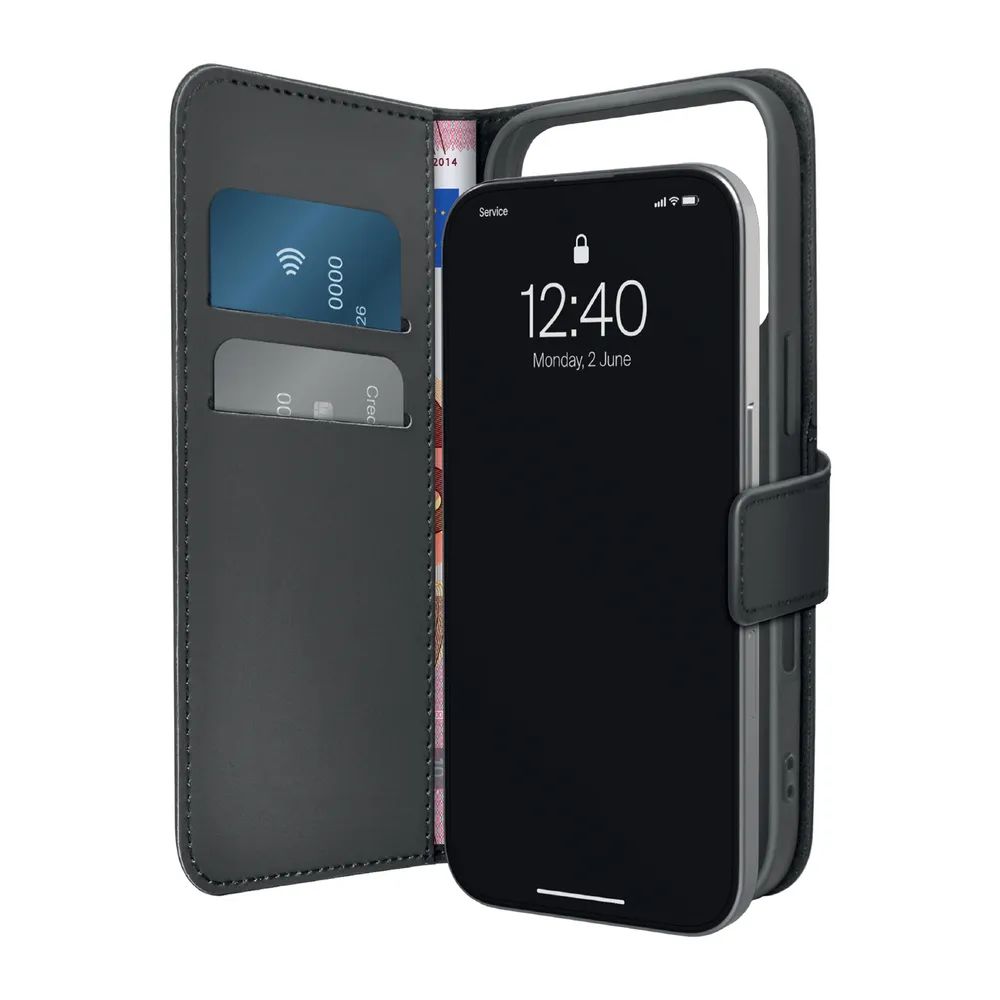 PURO WALLET STAND Bookcase für iPhone 18 PRO MAX, schwarz