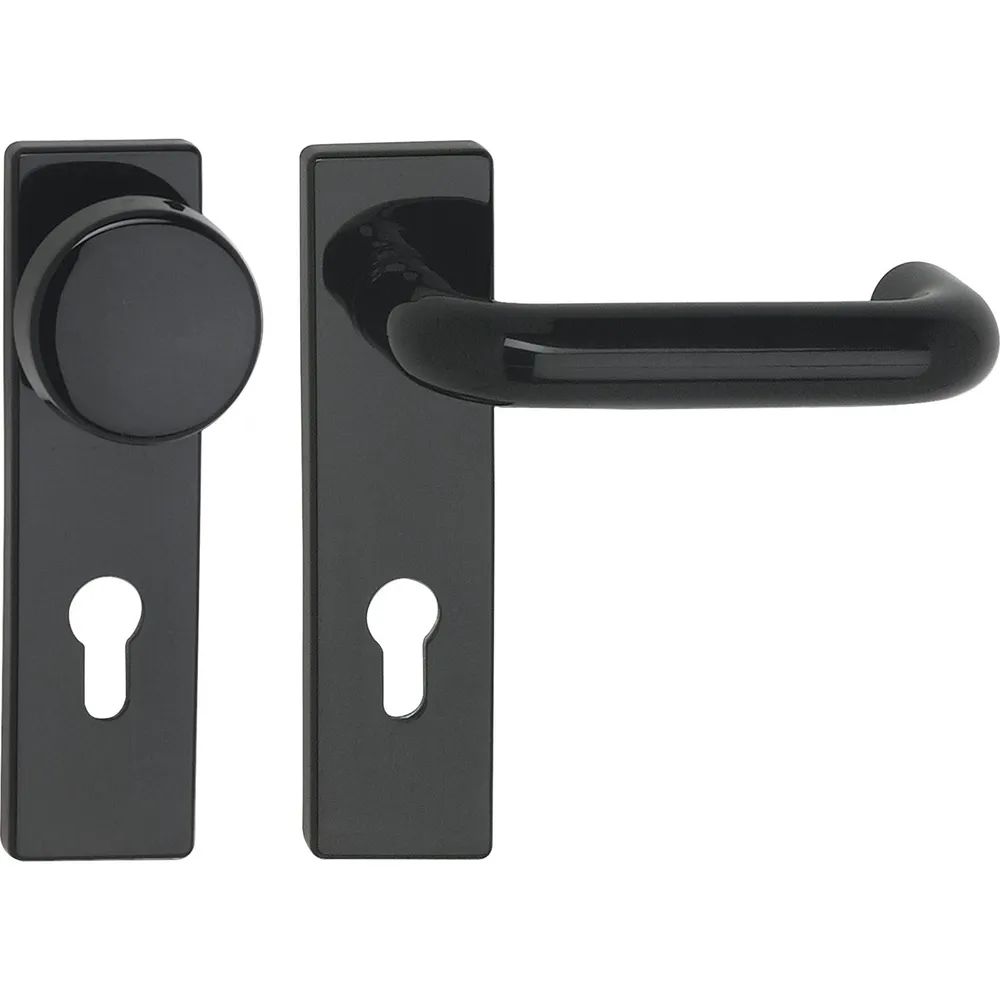 Eco FS-Wechselgarnitur U-Form - auf Kurzschild PZ72 mm, TS 40-66 mm, KS schwarz