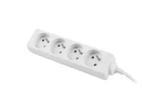 Lanberg PS0-04E-0150-W - 1,5 m - Drinnen - Typ E - Weiß - 4 AC-Ausgänge - 10 A
